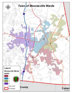 µ  Town of Mooresville Wards § ¨