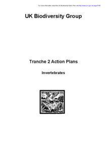 Tranche 2 Action Plans: Volume 4 - Invertebrates