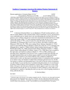 South Carolina in the American Revolution / Charles Cornwallis /  1st Marquess Cornwallis / Battle of Guilford Court House / Absalom / Horatio Gates / Military personnel / British people / Battle of Camden