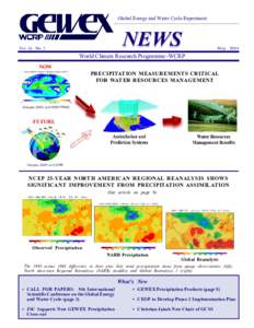 Global Energy and Water Cycle Experiment  NEWS Vol. 14, No. 2