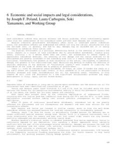 6 Economic and social impacts and legal considerations, by Joseph F. Poland, Laura Carbognin, Soki Yamamoto, and Working Group 6.1  GENERAL COMMENTS