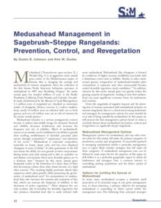 Medusahead Management in Sagebrush–Steppe Rangelands: Prevention, Control, and Revegetation By Dustin D. Johnson and Kirk W. Davies  M