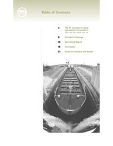 Table of Contents  3 The St. Lawrence Seaway Management Corporation–
