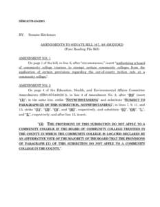 2011 Regular Session - Amendmentto Senate Bill 167
