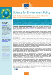 Ash dieback in the UK: how will it affect the rest of the woodland ecosystem? 24 July 2014 Issue 382 Subscribe to free