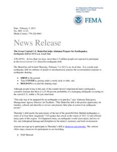 U.S. Department of Homeland Security 3003 Chamblee Tucker Road Atlanta, GA[removed]Date: February 5, 2013 No.: RIV-13-41