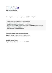 http://www.diva-portal.org  This is the published version of a paper published in FEMS Microbiology Reviews. Citation for the original published paper (version of record): Charpentier, E., Richter, H., van der Oost, J., 