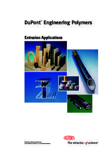 DuPont Engineering Polymers ™ Extrusion Applications  ® DuPont registered trademark