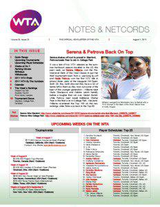 NOTES & NETCORDS Volume 35, Issue 26