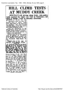 Examiner (Launceston, Tas. : [removed]), Monday 18 July 1949, page 8  CLIMB