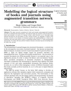 Technical communication / Natural language processing / Science / Algorithm / Mathematical logic / Theoretical computer science / Recursive transition network / Augmented transition network / Structured document / Mathematics / Computing / Markup languages