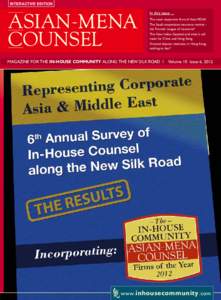 INTERACTIVE EDITION  In this issue ... The most responsive firms of Asia-MENA The Saudi cooperative insurance market – the Premier League of insurance?