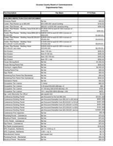 Oconee County Board of Commissioners Departmental Fees Fee Description Fee Basis