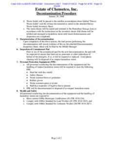 Case 3:00-cv[removed]DRH-DGW Document[removed]Filed[removed]Page 54 of 54 Page ID #1238 Estate of Chemetco, Inc. Decontamination Procedure January 29, 2008