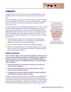 Physical geography / National Drought Policy Commission / Drought / Emergency management / National Integrated Drought Information System / Drought in the United States / Atmospheric sciences / Meteorology / Droughts