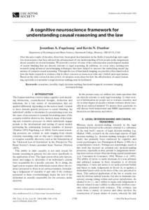 Published online 26 November[removed]A cognitive neuroscience framework for understanding causal reasoning and the law 