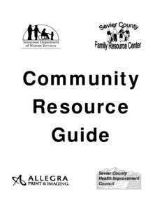 Community Resource Guide Sevier County Health Improvement Council