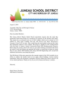Microsoft Word - School District Bonding Request Letter for Auke Bay.doc