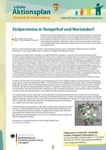 Tempelhof-Schöneberg  Stolpersteine in Tempelhof und Mariendorf