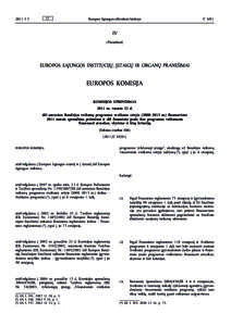 2011 m. vasario 22 d. Komisijos sprendimas dėl antrosios Bendrijos veiksmų programos sveikatos srityje (2008–2013 m.) finansavimo 2011 metais sprendimo priėmimo ir dėl finansinio įnašo šios programos veiksmams f