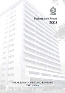 Performance Report[removed]DEPARTMENT OF INLAND REVENUE SRI LANKA