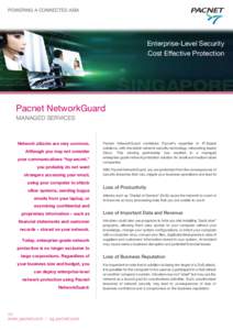 Network security / Computer security / Pacnet / Safety / Computer network security / Security / Managed security service