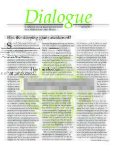 Dialogue A reflective journal about faith and action from Madison-area Urban Ministry Spring 2011