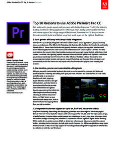 Application software / Adobe Premiere Pro / Adobe After Effects / Adobe Systems / Adobe Photoshop / Final Cut Pro / Material Exchange Format / Non-linear editing system / Media Composer / Software / Video editing software / Graphics software