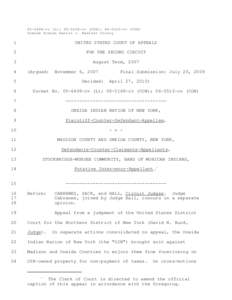 [removed]cv (L); [removed]cv (CON); [removed]cv (CON) Oneida Indian Nation v. Madison County 1  UNITED STATES COURT OF APPEALS