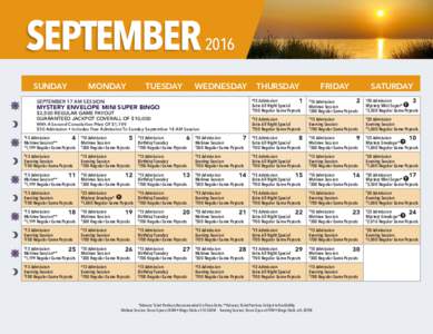 Foxwoods July - Sept _Bingo_Calendar_Self-Mailer 8_5x11 - Calendar-September