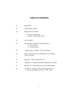 TABLE OF CONTENTS   Background.