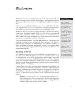 Blueberries Blueberries, and their cousin the cranberry, are the only commercially produced fruit crops that are native to North America. Wild blueberries grow in all regions of the country except in the High Plains and 