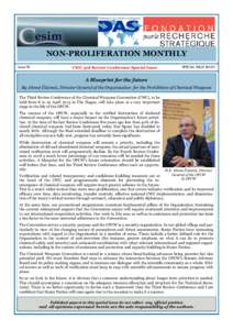 NON-PROLIFERATION MONTHLY Issue 78 CWC 3rd Review Conference Special Issue  SPECIAL ISSUE 2013/II