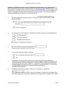 Personal finance / Finance / Government of Illinois / State Universities Retirement System / Economics / Life annuity / Annuity / Sur / Pension / Financial economics / Investment / Contract law