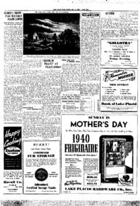 LAKE PLACID NEWS, FRIDAY, MAY 10, 1940 — PAGE TWO JOADS START THEIR LONG TREK TO CALIFORNIA