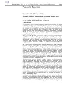 Federal Register / Vol. 75, No[removed]Friday, October 8, [removed]Presidential Documents[removed]Presidential Documents