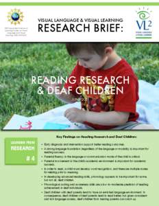 VISUAL LANGUAGE & VISUAL LEARNING  RESEARCH BRIEF: