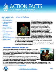 ACTION FACTS DFC MARKETING & NUTRITION NEWS JULY - AUGUST[removed]A Vision For The Future