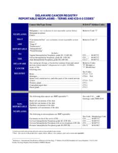 Microsoft Word - reportable neoplasms_DCR.DOC