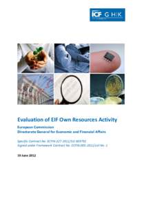 Microsoft Word - Final Report_Evaluation of EIF Own Resources Activity