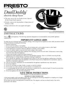 DualDaddy  ® electric deep fryer