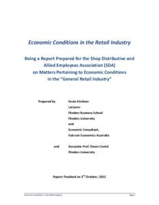 Submission 6 - Attachment 2 -Shop Distributive and Allied Employees Association (SDA) - Costs of Doing Business: Retail Trade Industry - Case study