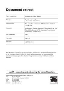 Mathematics: Shaping Australia