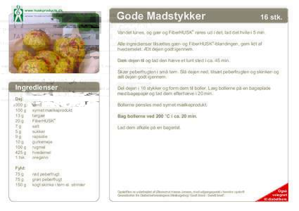 www.huskproducts.dk  Gode Madstykker 16 stk.
