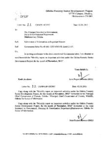 Odisha Forestry Sector Development Project OFSDP Letter No.