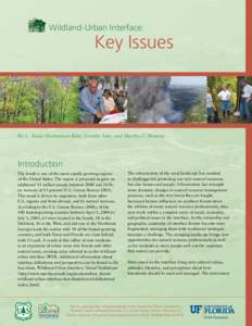 Wildland-Urban Interface:  Key Issues By L. Annie Hermansen-Báez, Jennifer Seitz, and Martha C. Monroe