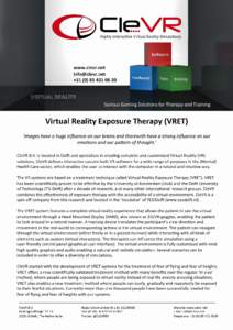 Phobias / Therapy / Health / Abnormal psychology / Virtual reality therapy / Mental health / Pteromerhanophobia / Anxiety disorder / Virtual world / Virtual reality / Psychiatry / Medicine