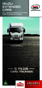 Contract law / Isuzu / Warranty / Extended warranty / Pickup trucks / SUVs / Coupes / Isuzu D-Max / Transport / Land transport / Road transport