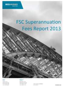 FSC Superannuation Fees Report 2013 Sydney Level 1 2 Martin Place