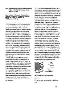 §64. Investigation of Carbon Films on Material Probes in the Vicinity of Local Island Divertor in LHD Hino, T., Hirata, T., Nobuta, Y. (Hokkaido Univ.), Masuzaki, S., Ashikawa, N., Sagara, A., Noda, N., Ohyabu, N., Komo